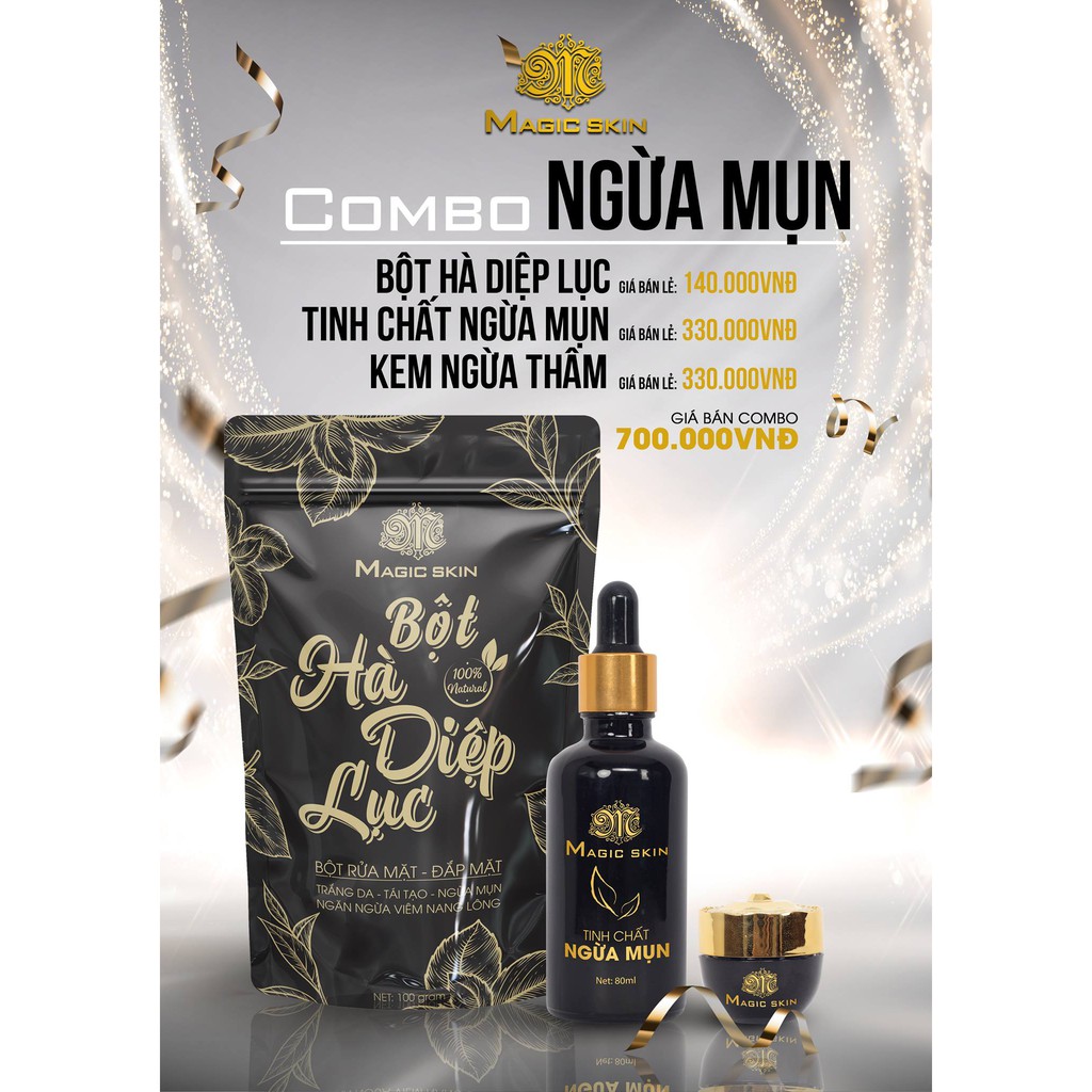 COMBO NGỪA MỤN ĐÔNG Y Magic Skin 3 sản phẩm NGỪA MỤN, NGỪA THÂM, HÀ DIỆP LỤC | BigBuy360 - bigbuy360.vn