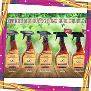 combo Xịt khử mùi dưỡng lông cho chó mèo BUDLE'BUDLE hàn quốc