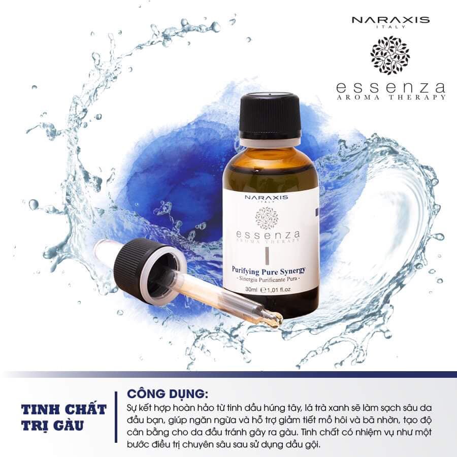 Tinh chất hạn chế gàu, hạn chế kích ứng da đầu Naxaris Essenza Aroma Therapy Purifying Pure Synergy 30ml