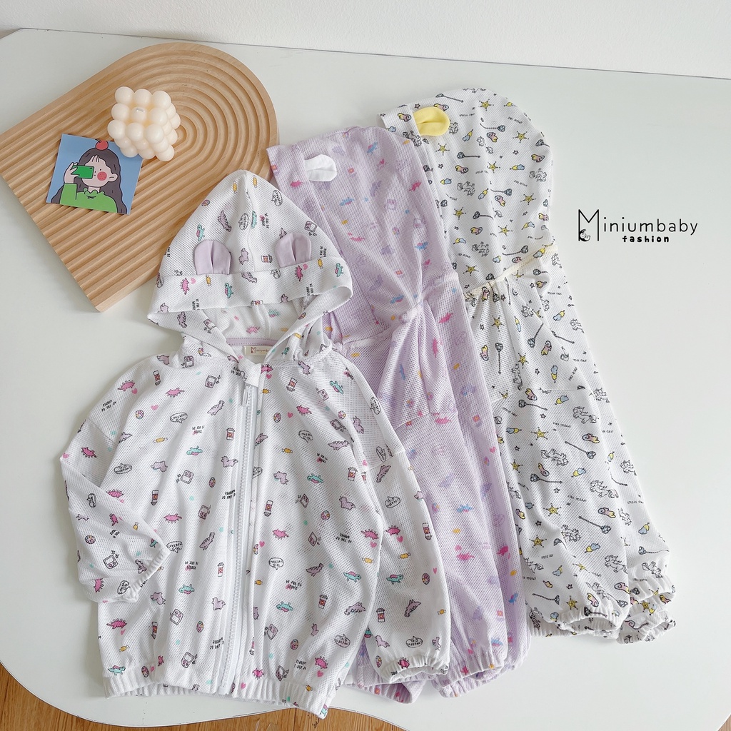 Áo chống nắng thời trang cho bé, áo bé trai/bé gái unisex chất liệu cotton thông hơi MiniumBaby-CN1190