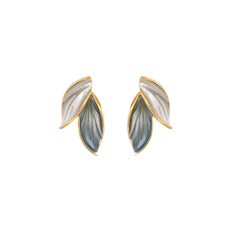 Bông Tai Kim Bạc 925 Hình Chiếc Lá Thời Trang Cho Nữ