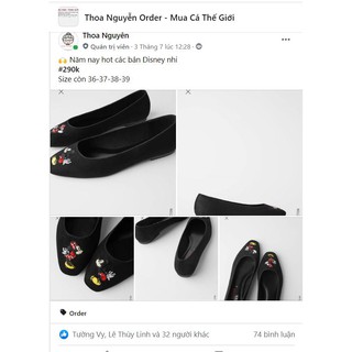 Zara - Giầy búp bê Zara Mickey