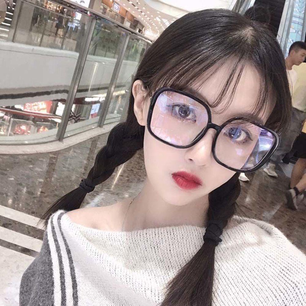 QQMALL Mắt Kính Gọng Nhựa Trong Suốt Phong Cách Hàn Quốc Thời Trang Cho Nữ