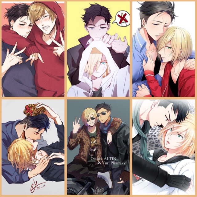 Combo 5 poster otayuri yuri on lce couple khổ a4 mẫu khác nhau