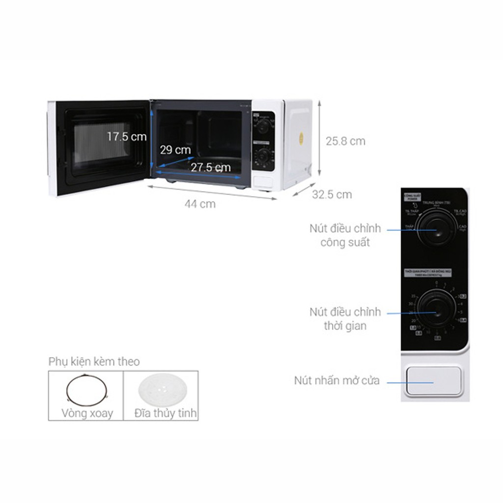 Lò vi sóng Toshiba ER-SM20(W1)VN - Hàng chính hãng