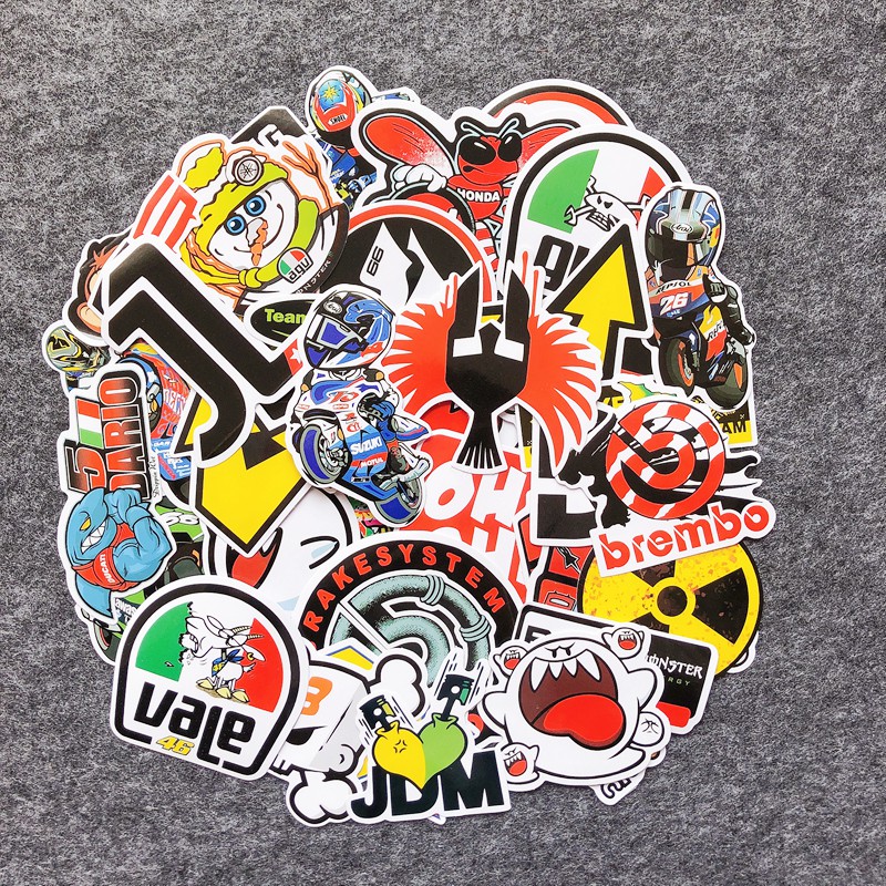 Set 40 Miếng Dán Chống Thấm Nước Trang Trí Xe Ô Tô