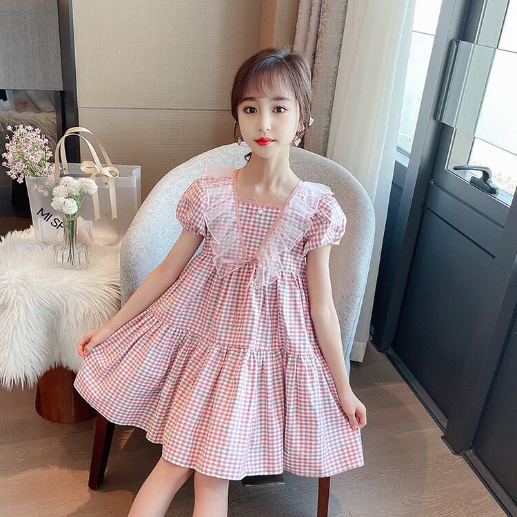 Mới Đầm Sọc Ca Rô Size Lớn Vừa Thời Trang Đáng Yêu Dành Cho Bé Gái