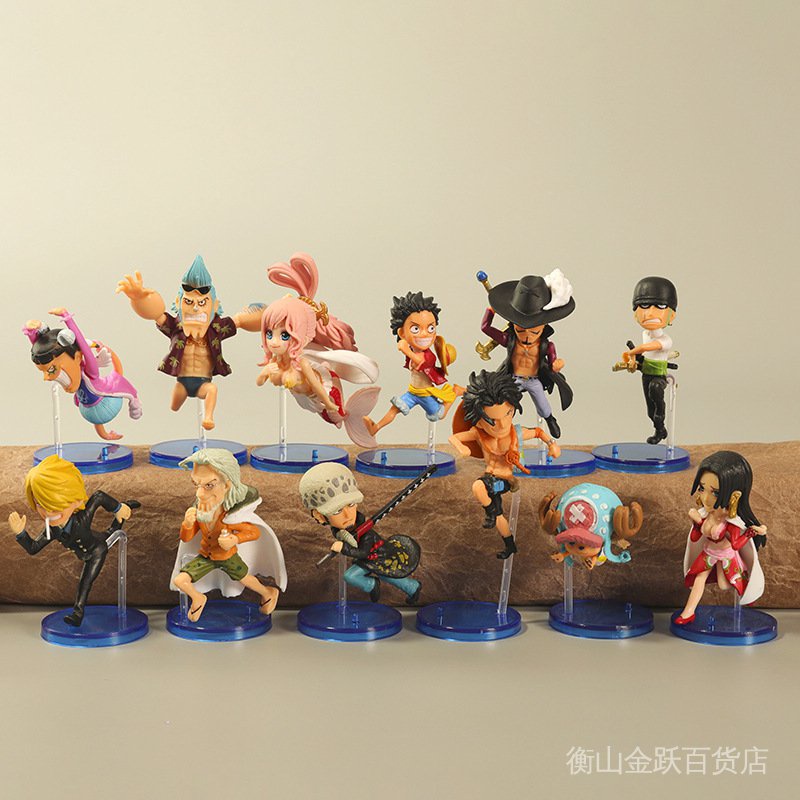 Bộ 12 Mô Hình Nhân Vật Hoạt Hình One Piece Trang Trí LS4C