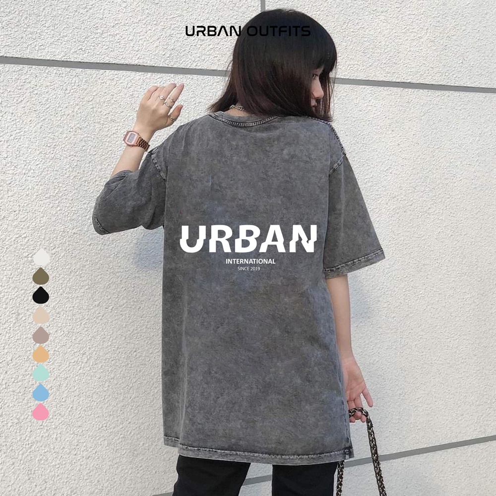 Áo Thun Tay Lỡ URBAN OUTFITS Form Rộng ATO137 Local Brand In Wash Loang ver 2.0 Chất Vải 100% Compact Cotton 250GSM