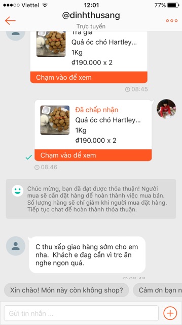 1kg Óc chó Hartley nướng