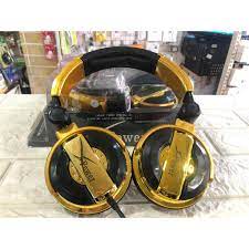 TAI NGHE  DJ  POWERNEER HDJ-1000 MÀU VÀNG  SIÊU HAY KÈM TÚI ĐỰNG