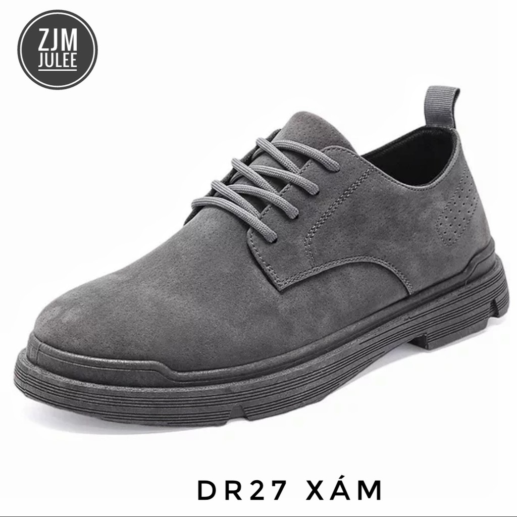 GIÀY ĐỐC TỜ DR27 - giày da street style 2021 - Đế đúc da lộn lỳ siêu thoải mái