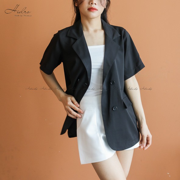 Áo Blazer ngắn tay thời trang Hàn Quốc dễ phối đồ