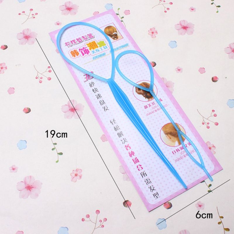 Bộ 2 Dụng Cụ Tạo Kiểu Tóc Bằng Nhựa DIY Cho Nữ