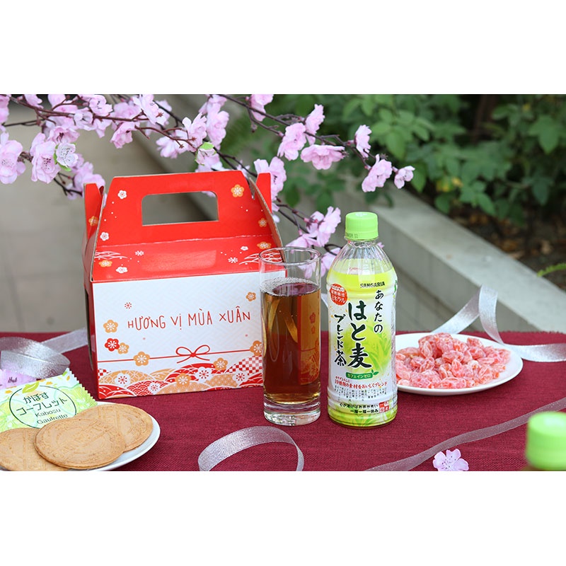 Trà ý dĩ Hatomugi thảo mộc Sangaria 500ml - Hachi Hachi Japan Shop