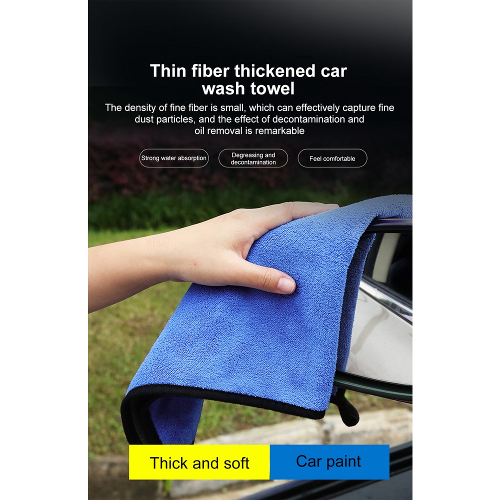 Khăn Lau Xe Hơi / Xe Máy Bằng Vải Sợi Nhỏ Siêu Thấm Hút Nhiều Size