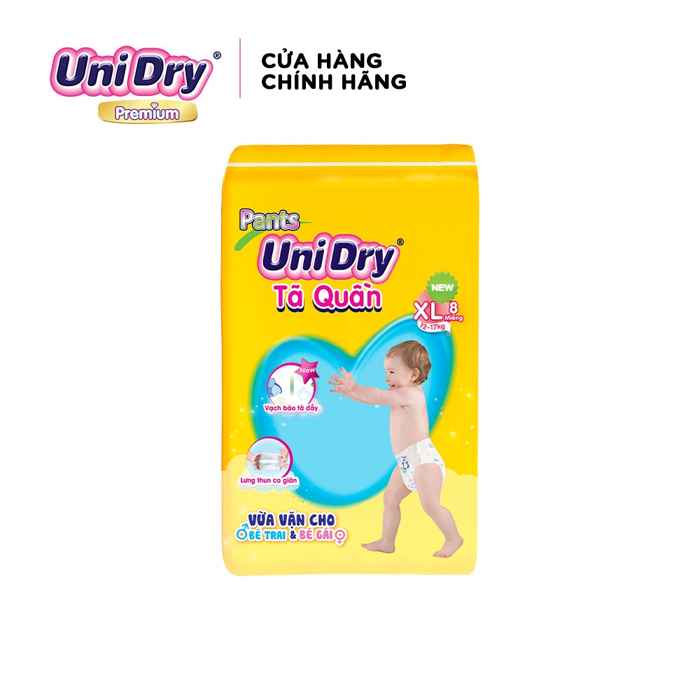 (Tặng 1 gói tã quần size XL8) Combo 2 tã dán Unidry gói Super Jumbo size L (68 miếng)