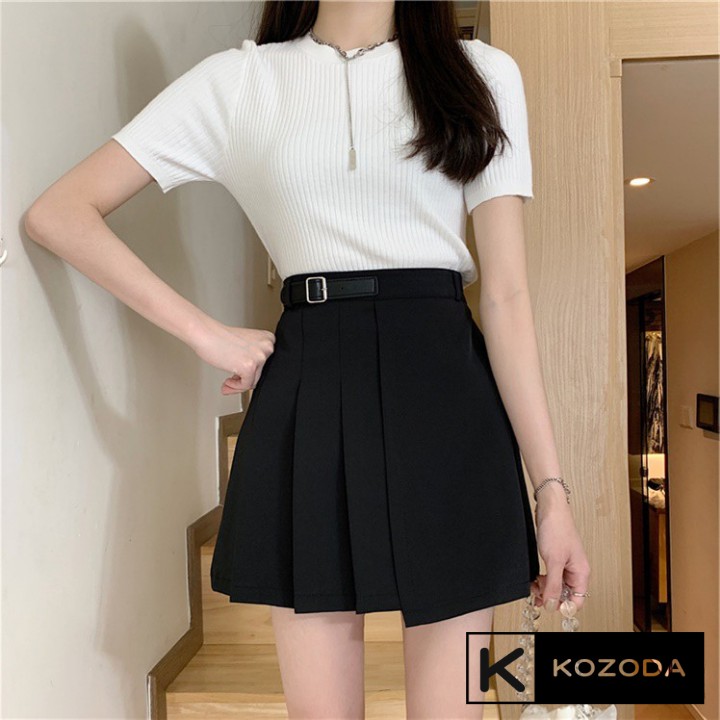 Chân váy xếp ly ngắn nữ eo cao hè 2021 phong cách mới ôm dáng chữ a kozoda cv20b | BigBuy360 - bigbuy360.vn