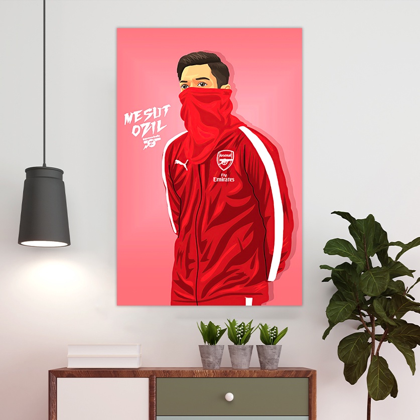Tranh Dán Tường Kích Thước 40*60cm Hình Cầu Thủ Mesut Özil | Tranh Dán Decor Nhà Cửa , Quán Game