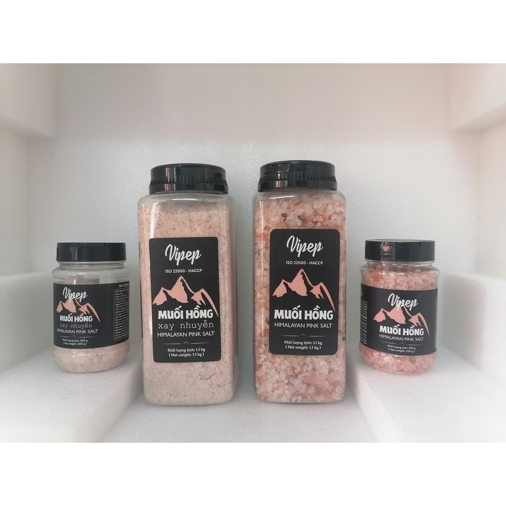 [1.1 Kg – HẠT] Muối hồng [Pakistan] VIPEP Hymalayan Pink Salt