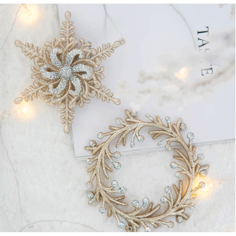 Phụ Kiện Đồng Nhũ Sang Trọng Treo Trang trí Cây Thông, Trang Trí Noel Giáng Sinh