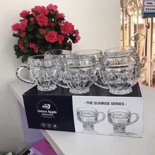 BỘ BÌNH + 6 CỐC THUỶ TINH PHA LÊ