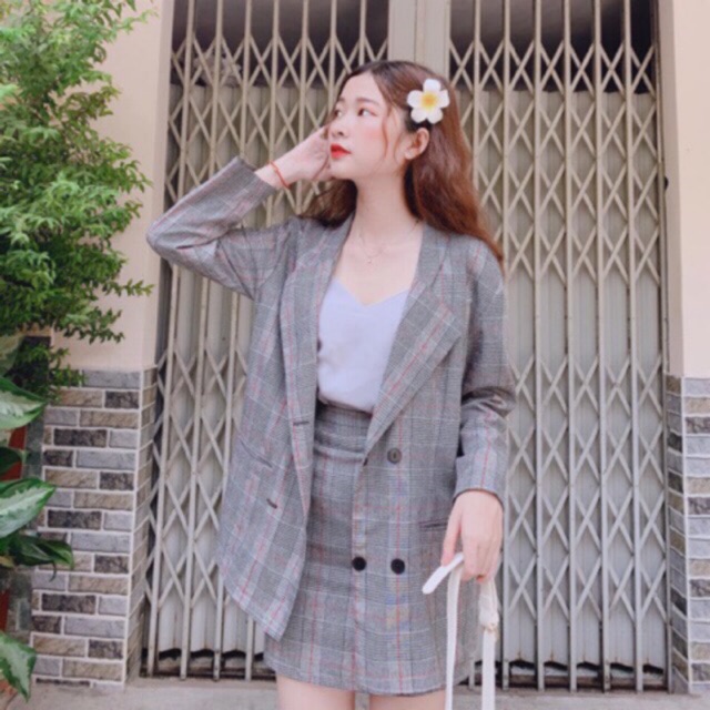 Set Vest Kèm Chân Váy Công Sở Cao Cấp / Ảnh Thật | BigBuy360 - bigbuy360.vn