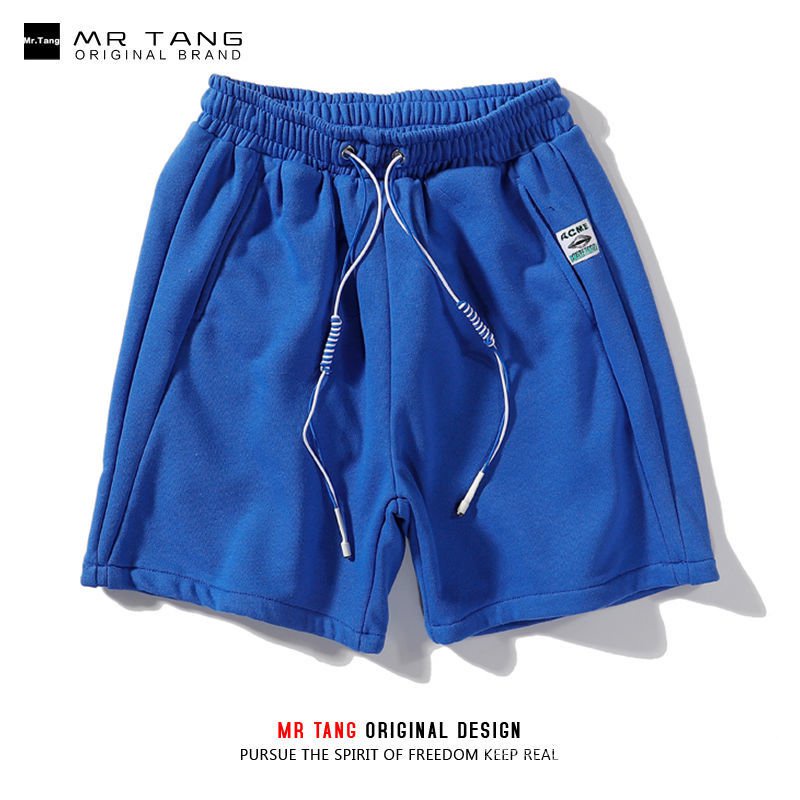 Quần short thể thao ống rộng màu trơn phong cách Nhật Bản thời trang mùa hè cho nam