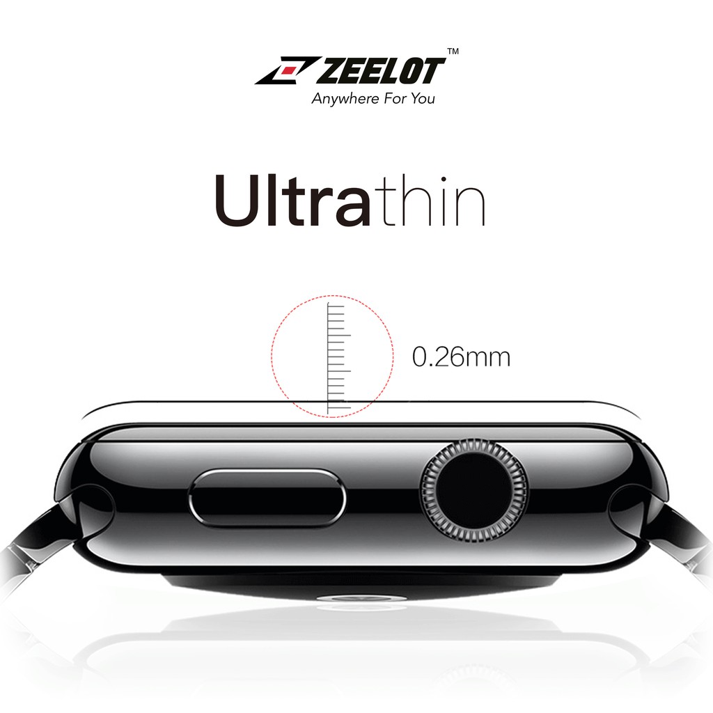 Kính Cường Lực Chống Vân Tay Dẻo Zeelot 3D Curved cho Apple Watch 40mm / 44mm