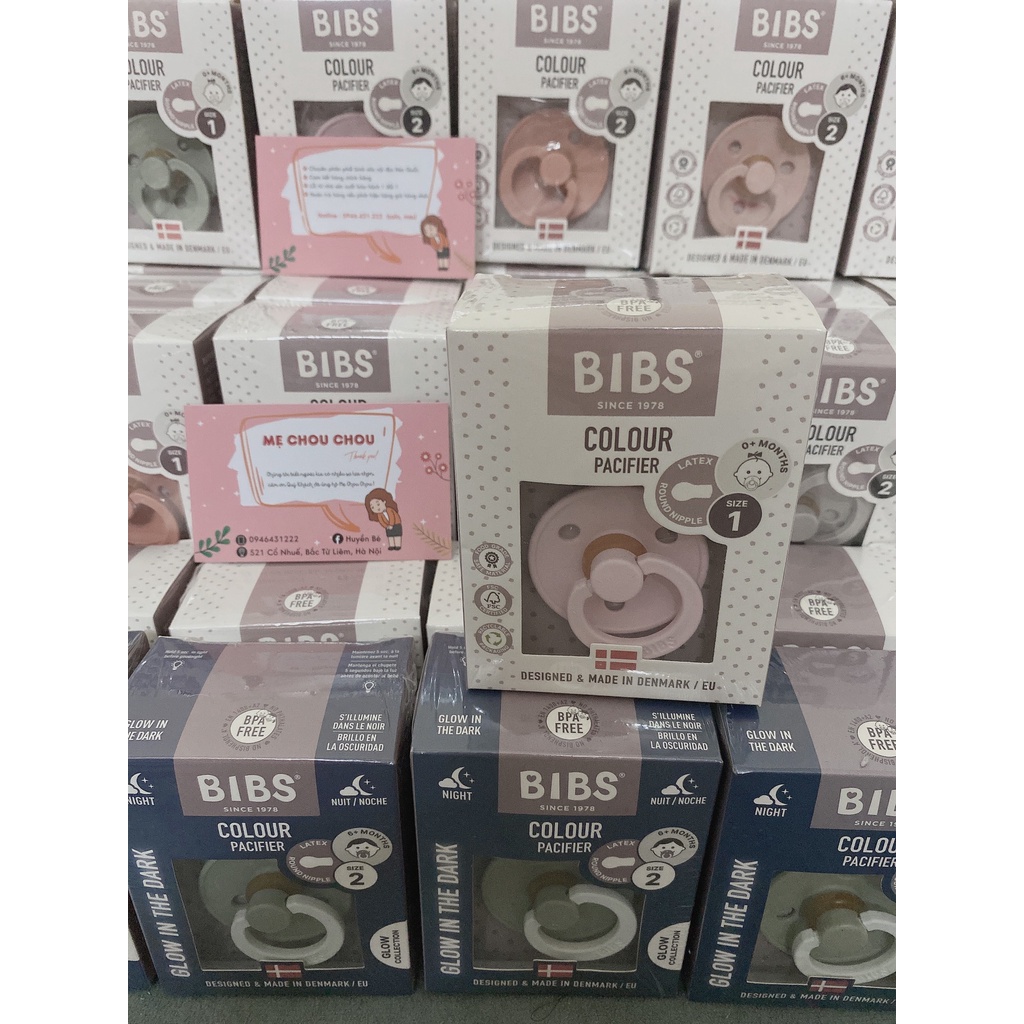 Ti giả Bibs, Ti ngậm cho bé Đan Mạch chính hãng tặng kèm nắp trứng tiện lợi