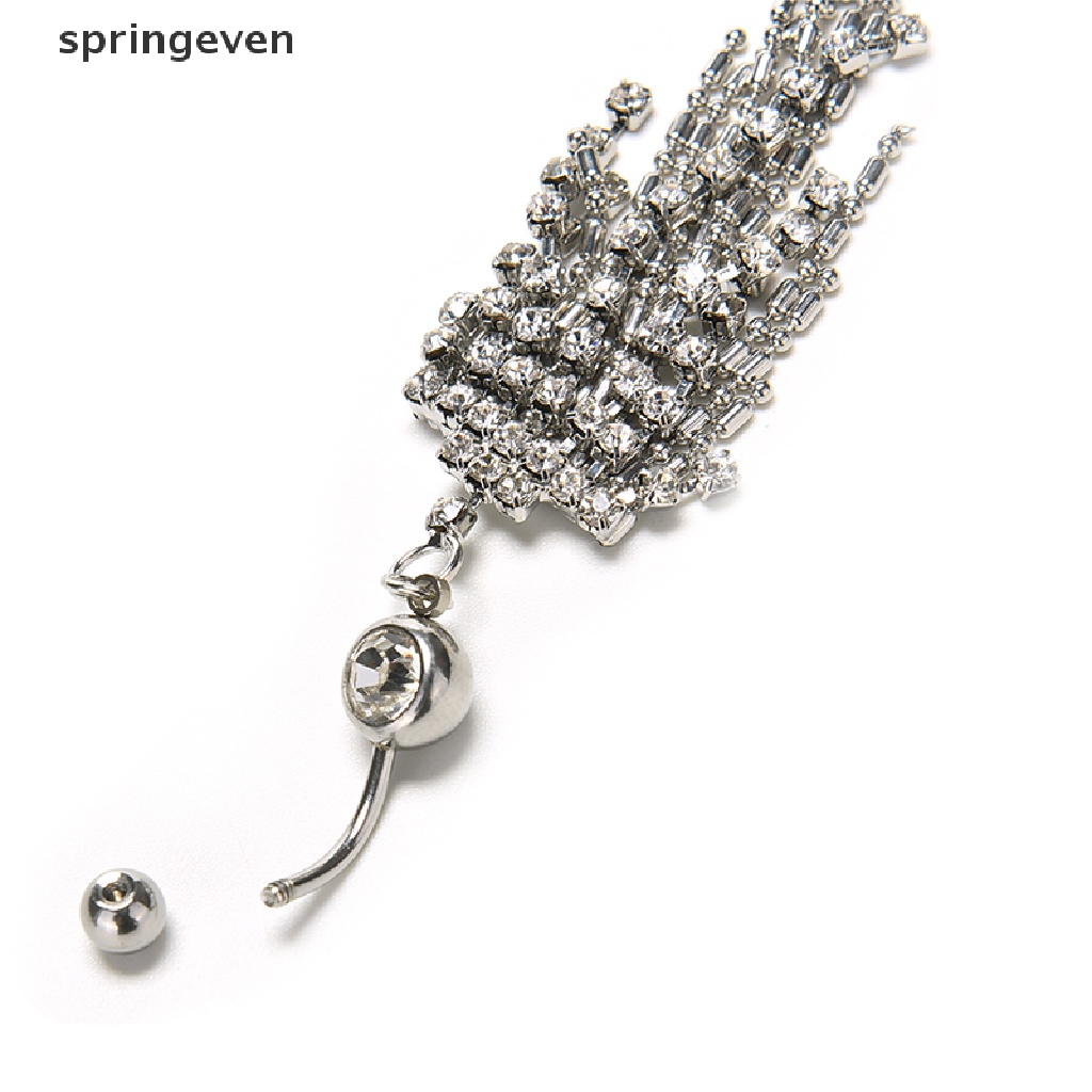 Khuyên RốN ĐíNh Đá Tua Rua BằNg ThéP Y Tế