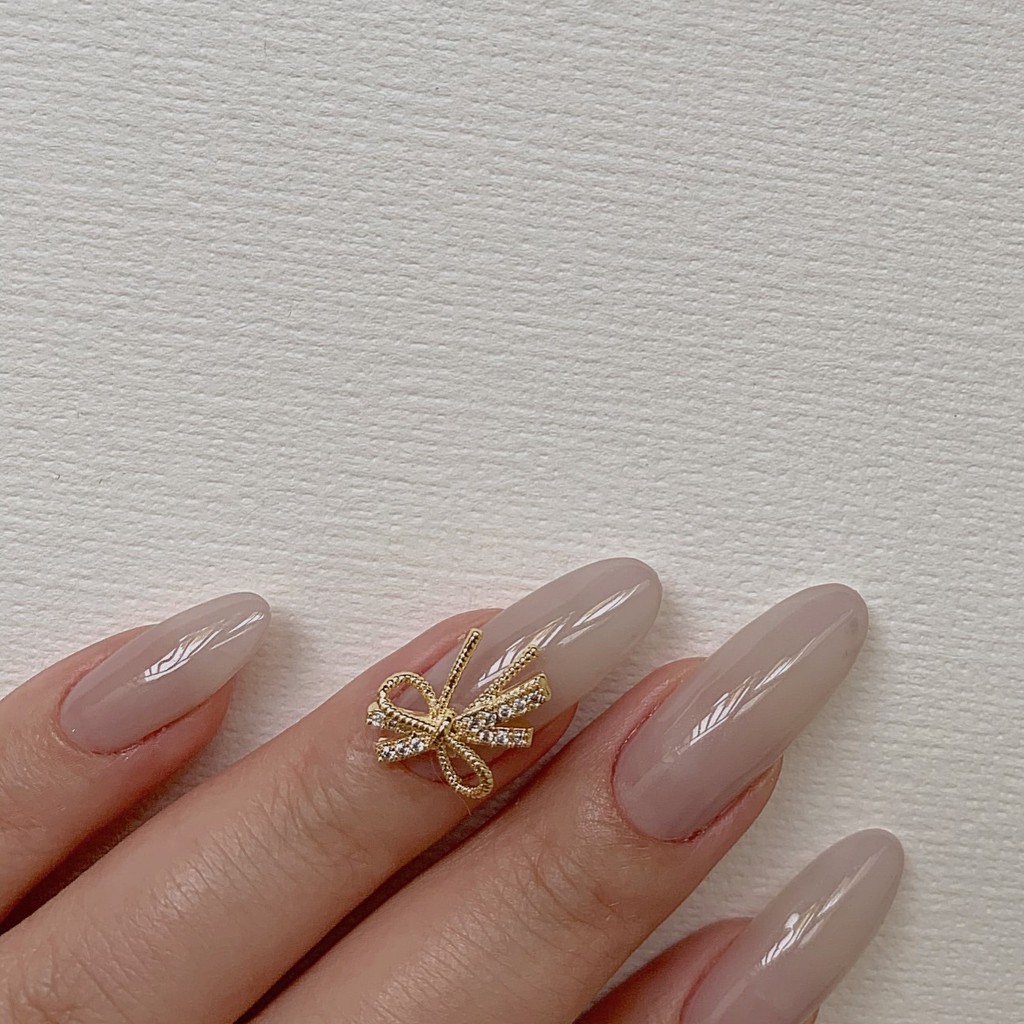 Charm nơ đá cao cấp đính móng tay, charm nơ quốc dân hàng loại 1