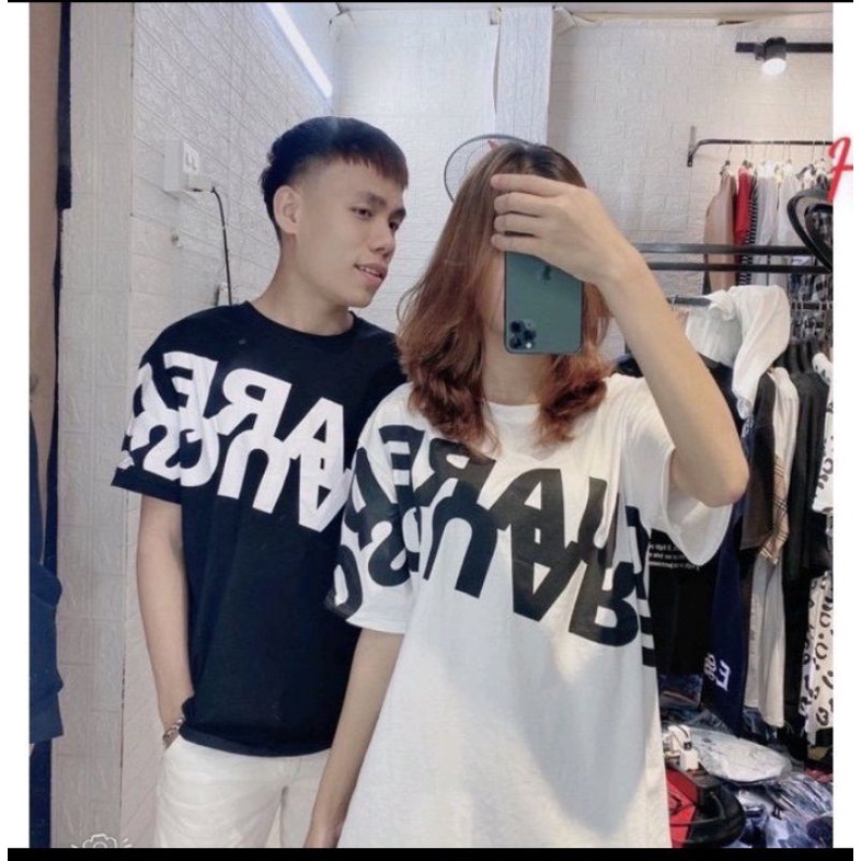 Áo phông tay lỡ chữ chéo DSQ QUARE , chất cotton mịn mát nhiều màu