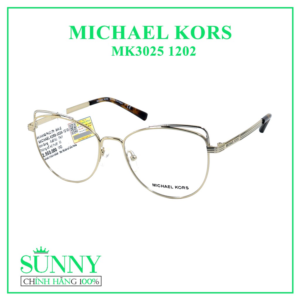 Gọng kính thời trang Michael Kors MK3025 chính hãng, thiết kế dễ đeo bảo vệ mắt