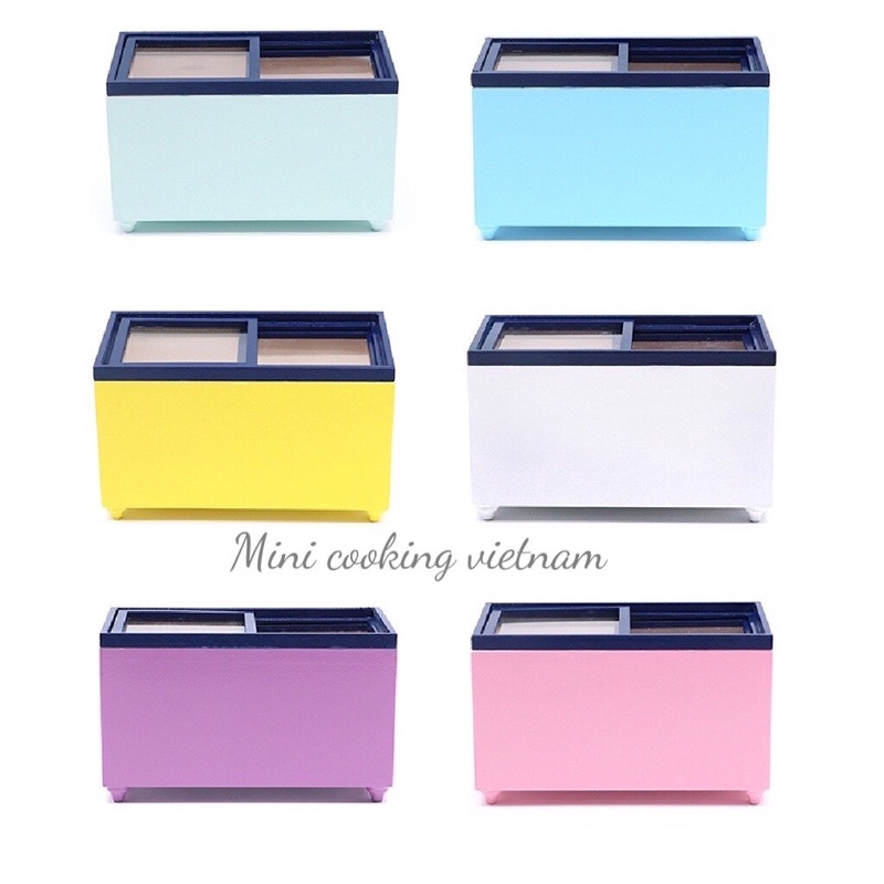 Mô hình tủ lạnh ngang cho nhà búp bê / Mini cooking vietnam
