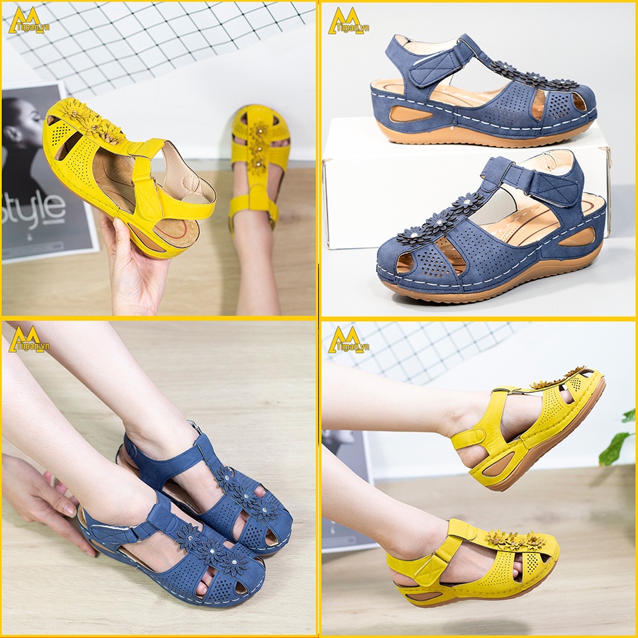 Giày sandal đế bằng TIMAN DA06 thời trang tinh tế phong cách bảo hành 1 năm