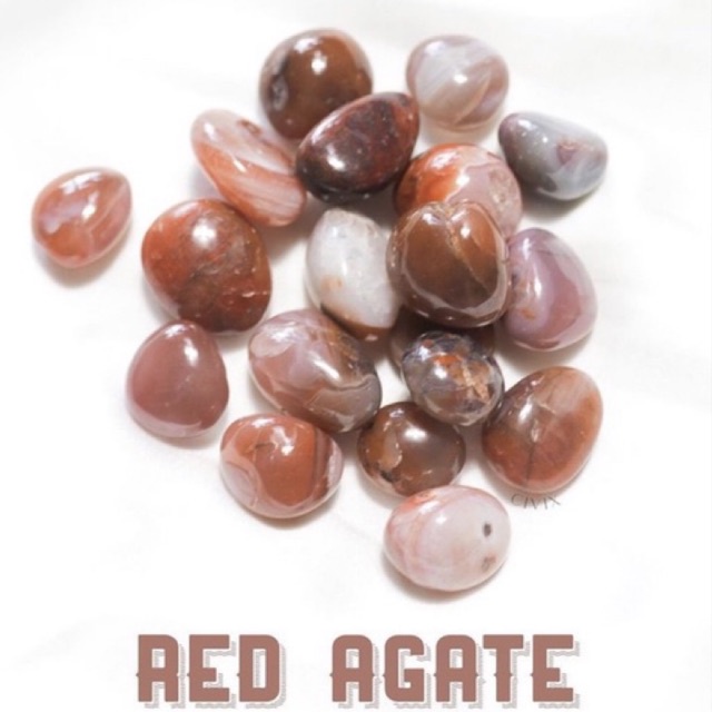 RED AGATE TUMBLES - ĐÁ VIÊN ĐỎ