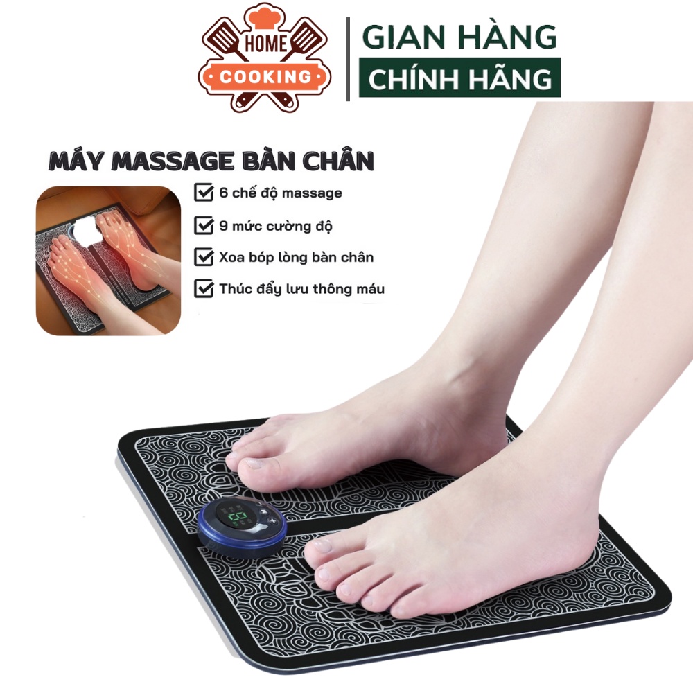 Thảm massage chân, máy massage chân xung điện EMS với 6 chế độ massage giúp bàn chân lưu thông khí huyết, giảm đau mỏi