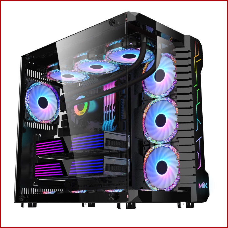 Vỏ case máy tính MIK LV07 - MIK LV12 BLACK /WHITE Chính hãng BH 12 tháng