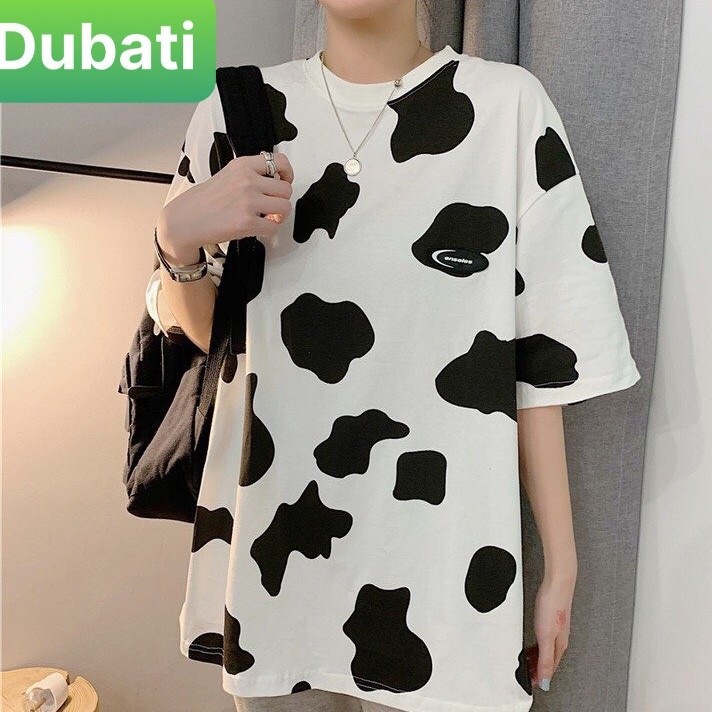 ÁO THUN NAM NỮ BÒ SỮA TAY LỠ FROM RỘNG SIÊU HOT - DUBATI FASHION