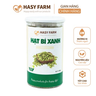 Nhân hạt bí xanh đã tách vỏ sấy chín thơm giòn tốt cho sức khỏe, hạt dinh dưỡng thượng hạng 250g/500g - Hasy Farm