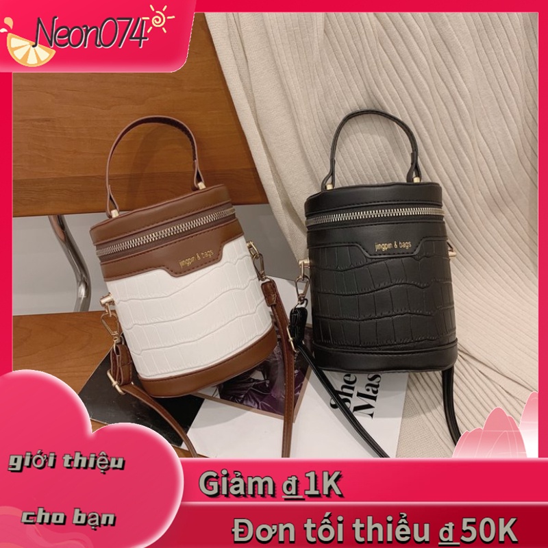 Túi Xách Da PU Hình Trụ Màu Neon074 Thời Trang Có Thể Điều Chỉnh Cho Nữ