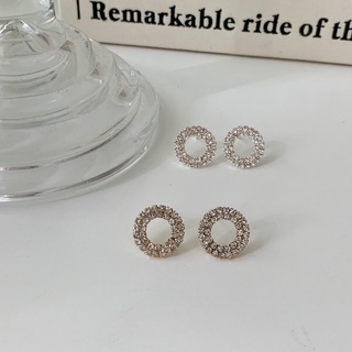 Khuyên tai hình tròn lấp lánh Modleaf Bling circle earrings Hàn Quốc