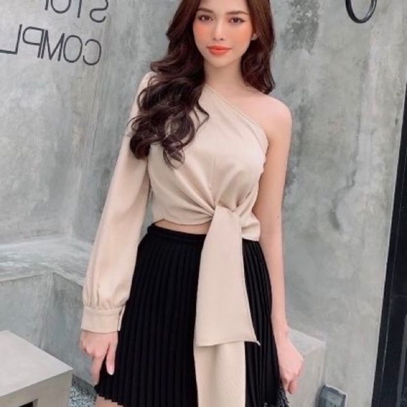 áo lụa nhung vạt xéo