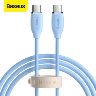 Cáp USB C Baseus PD 100W bằng Silica Gel dẻo cho Samsung S20 MacBook iPad Pro iPhone 15
