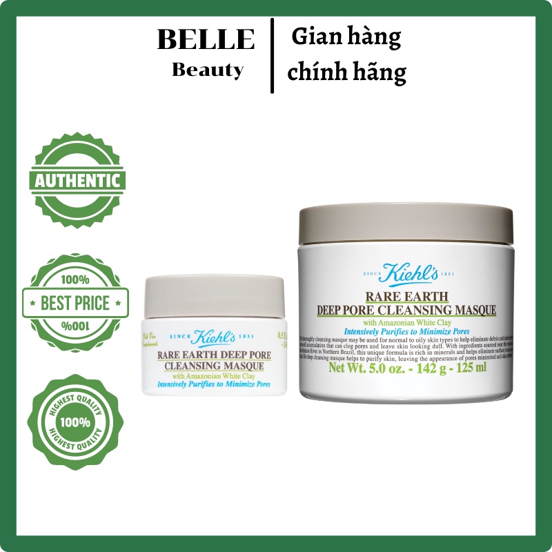 Mặt Nạ Đất Sét Rare Earth Deep Pore Cleansing Masque Kiehl's 14ml/28ml/125ml