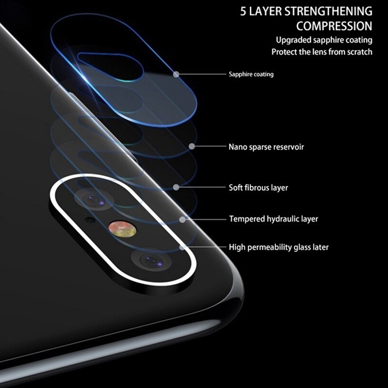 Kính cường lực bảo vệ màn hình và ống kính máy ảnh thích hợp cho iPhone 11 pro max XR X XS MAX 8 7 6s Plus