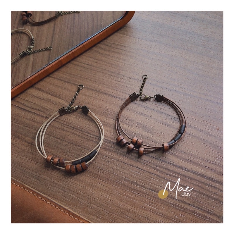 Vòng tay Kado - Vòng tay mix hạt gỗ li ti vintage