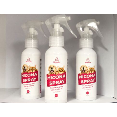 Xịt Micona Spray Vemedim Chai 100m lTrị Viêm Nang Lông Viêm Da Nấm Da Pet-1989