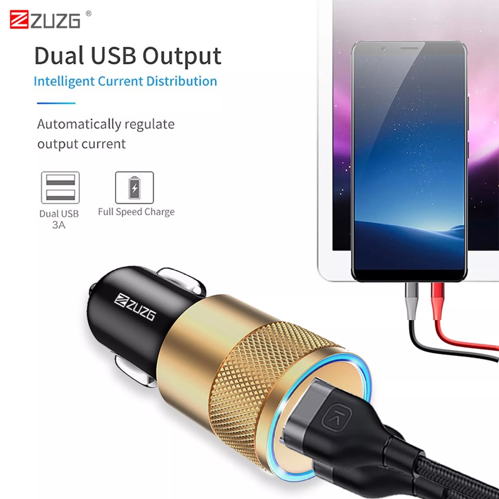 Tẩu sạc oto 35w chính hãng ZUZG - C02Q